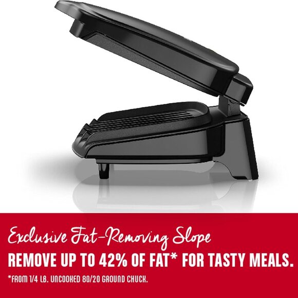 NEW George Foreman 2 Serving Classic Plate Electric Indoor Grill Panini Press - Picture 3 of 8
